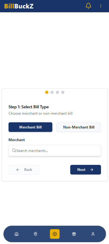 Upload Receipt Screen